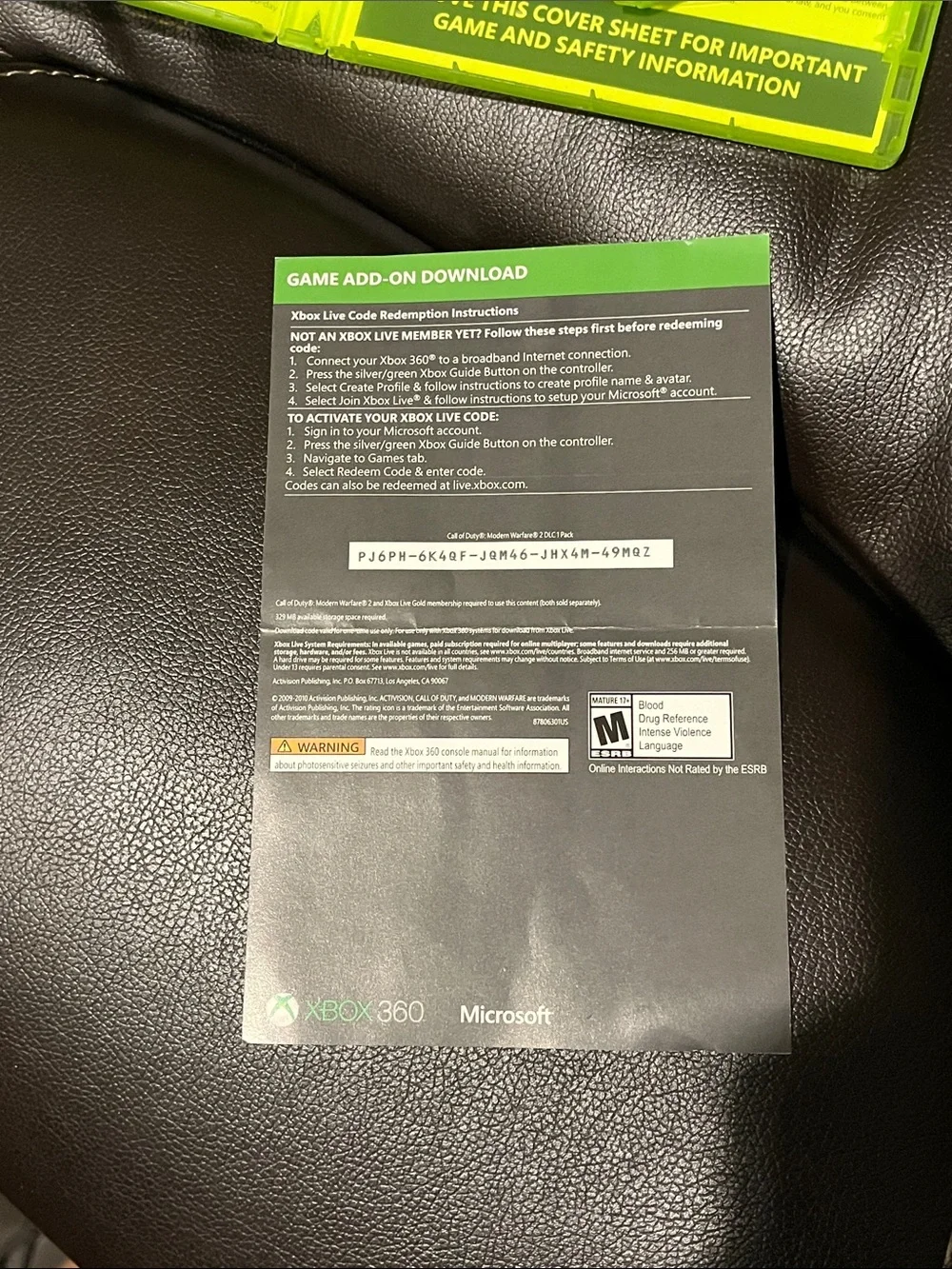 Call of Duty 4: Modern Warfare | Xbox 360 | One Disc Only - No Manual